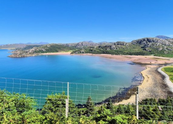 Beautiful Gruinard Bay to the north of Ullapool.