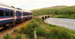 The railway journey from Inverness to Strathcarron and/or Kyle of Lochalsh on the Kyle Line is one of the most spectacular in the whole of the UK and passes through some magnificent Scottish Highland scenery.